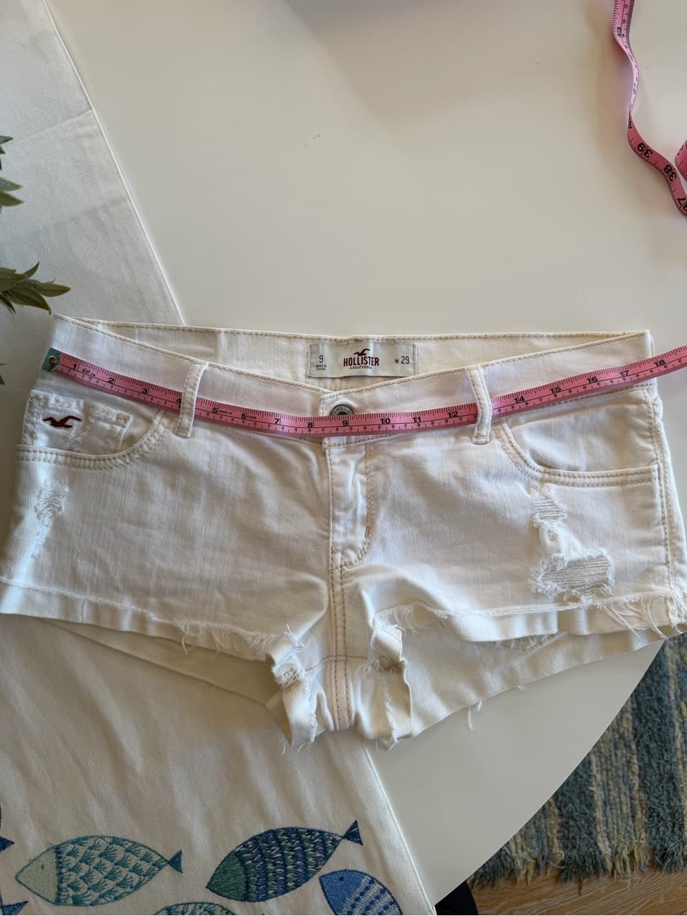 Vintage Hollister Distressed Low-Rise Denim Shorts