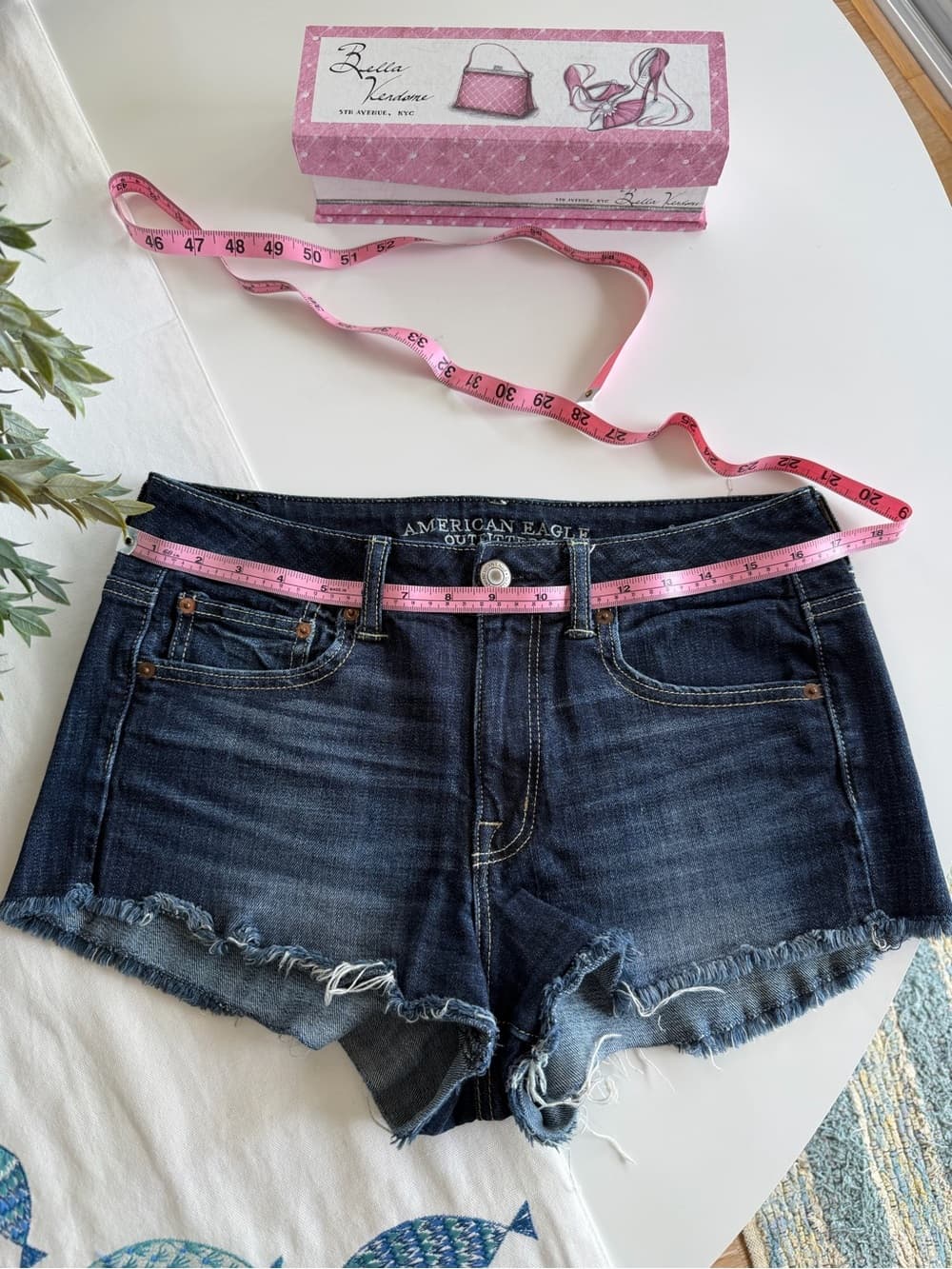 Vintage Dark Blue Denim Shorts
