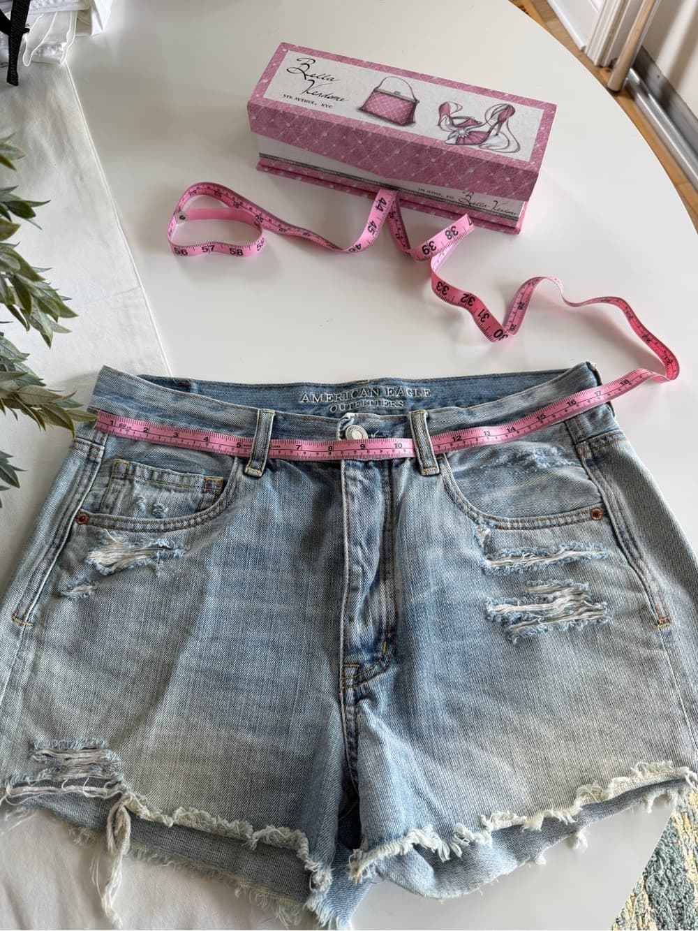 Vintage Distressed Denim Cutoff Shorts