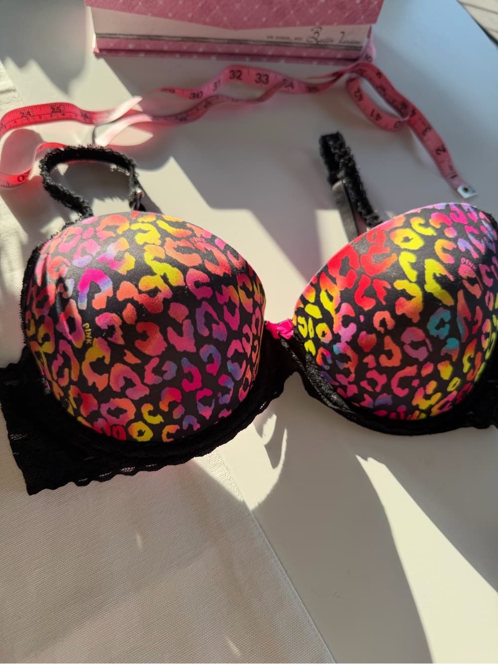 Victoria's Secret Neon Leopard Push-Up Bra