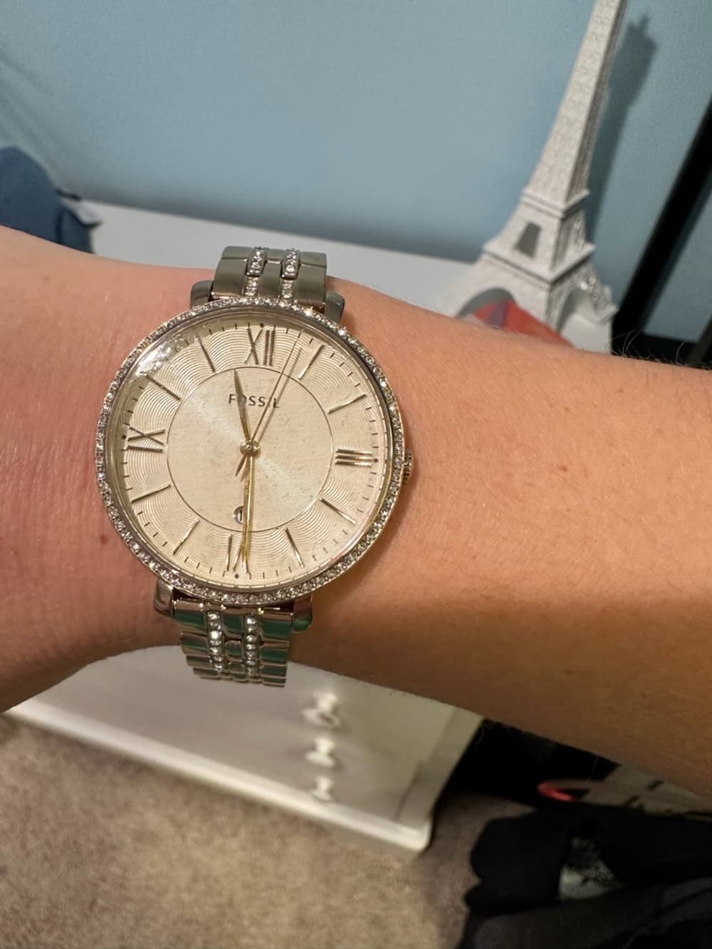 NIB Gorgeous Vintage Gold Quartz Fossil Watch - Jacquelin Style