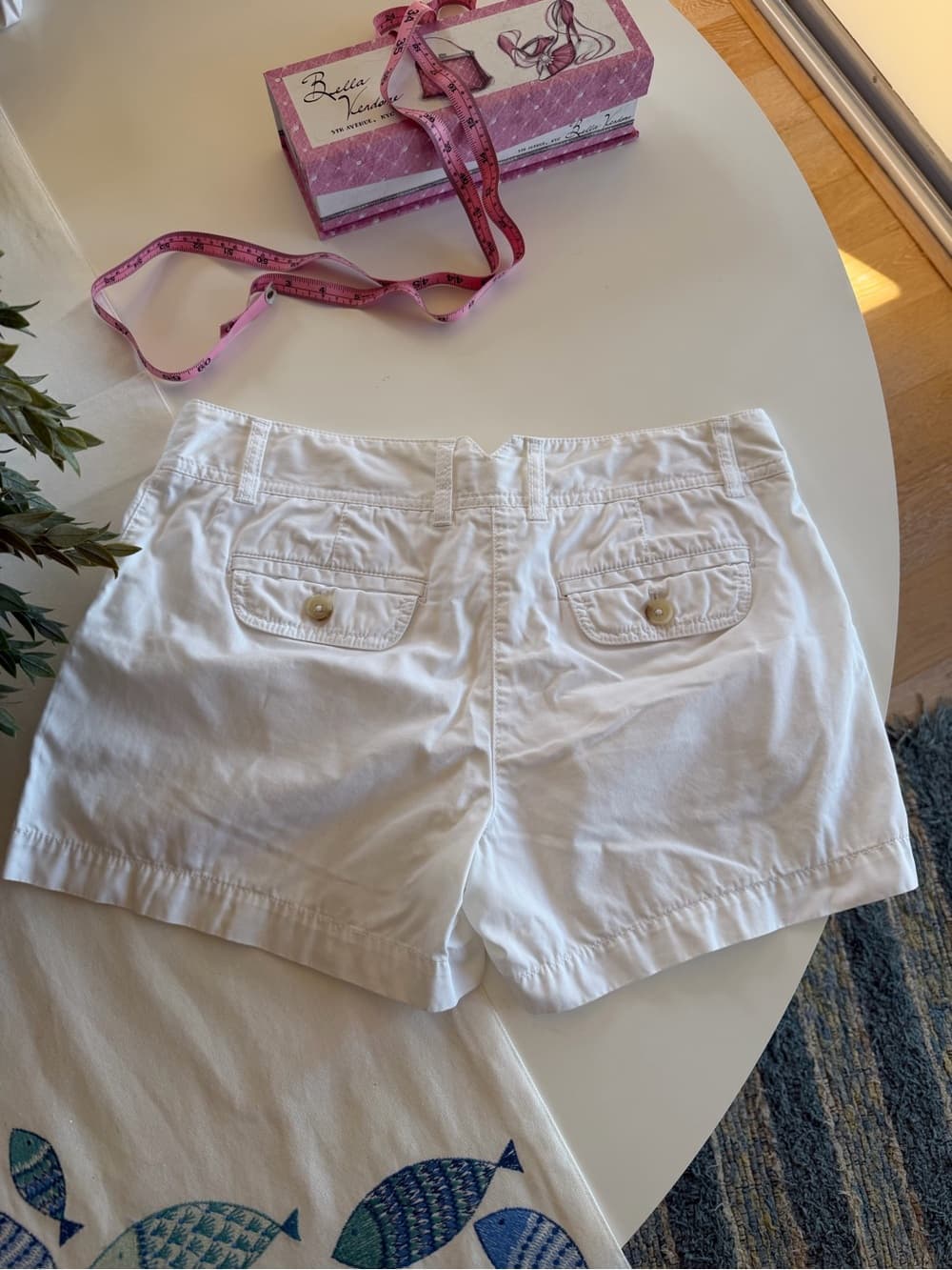 Classic Women's White Cotton Shorts