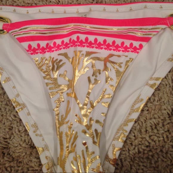 Victoria's Secret Gold & Coral Bikini