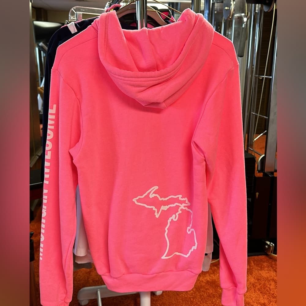 NWOT Pink Zip-Up Michigan Hoodie - Small