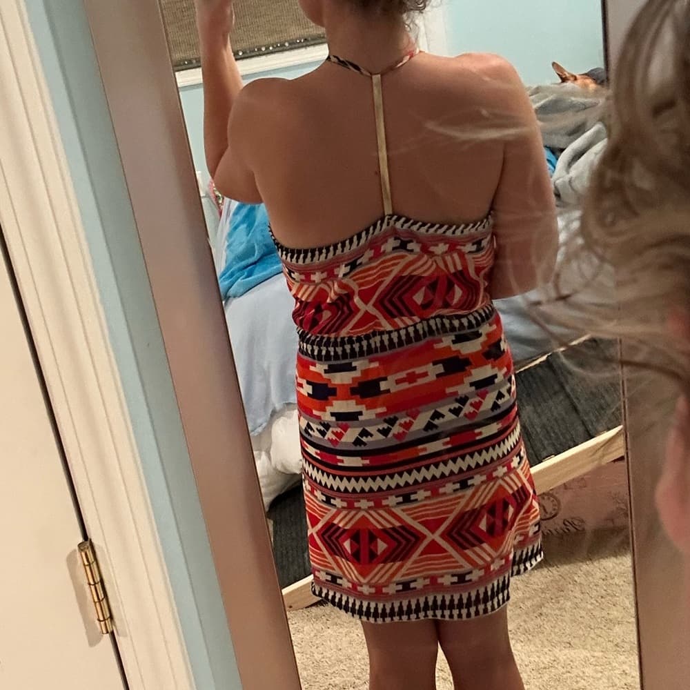 Tribal Print Autumn Dress