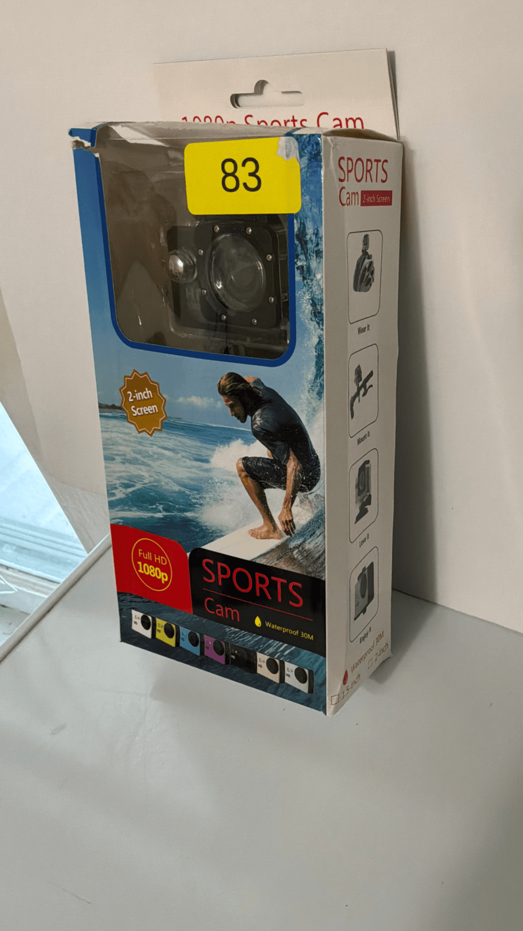 1080p Sports Cam Waterproof 2-Inch Screen