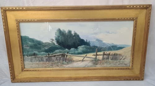 Chris Jorgensen 1897 Landscape Watercolor Painting