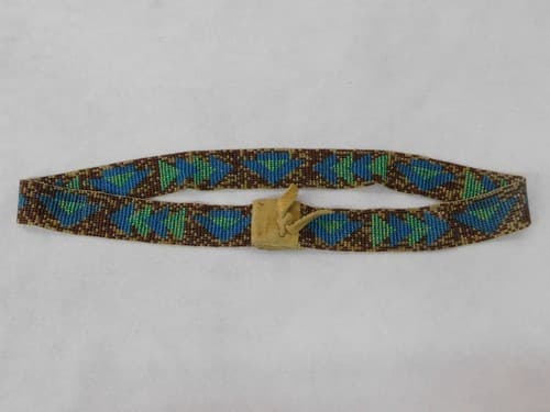 Antique/ Vintage Handmade Native American Beaded Belt Arrow Design