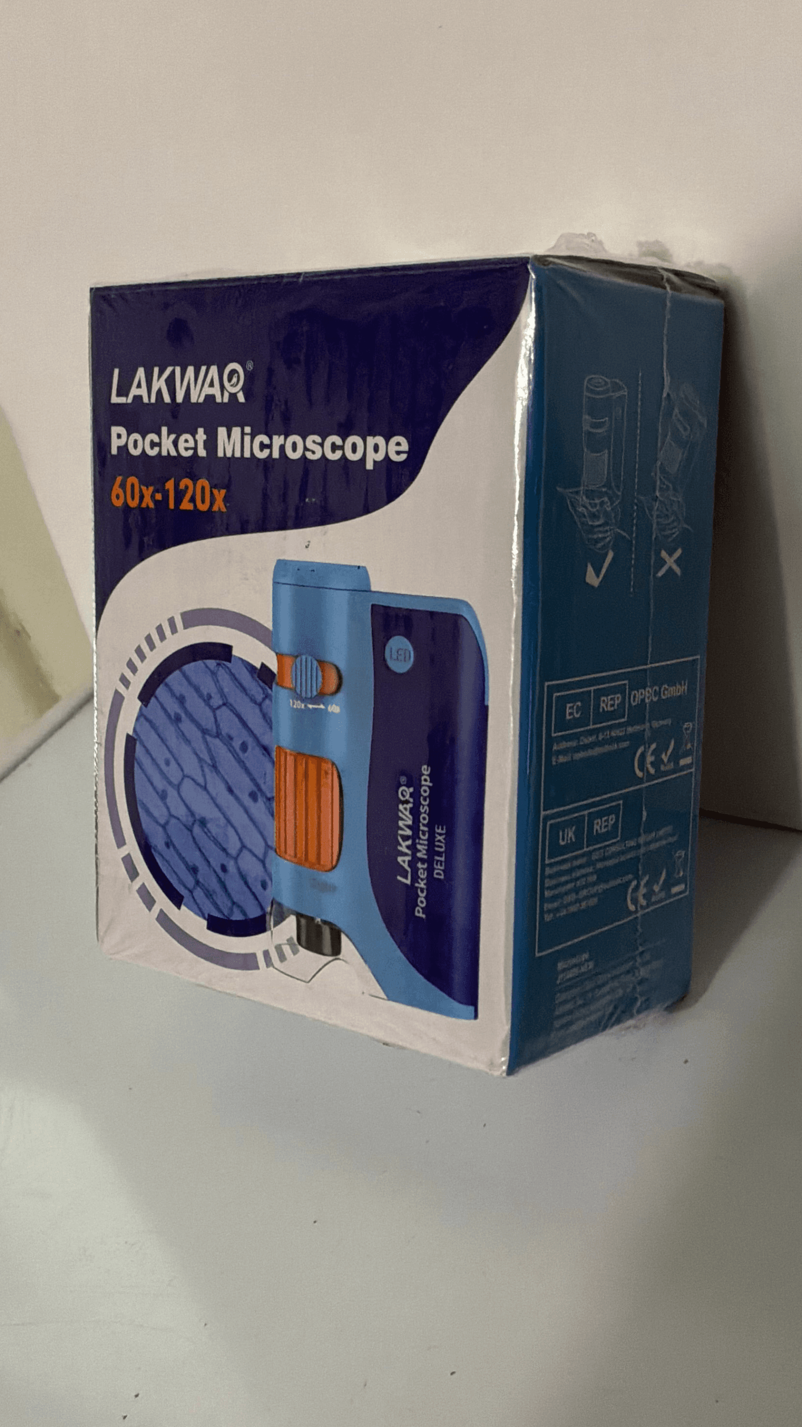 LAKWAQ Pocket Microscope 60x-120x Magnification