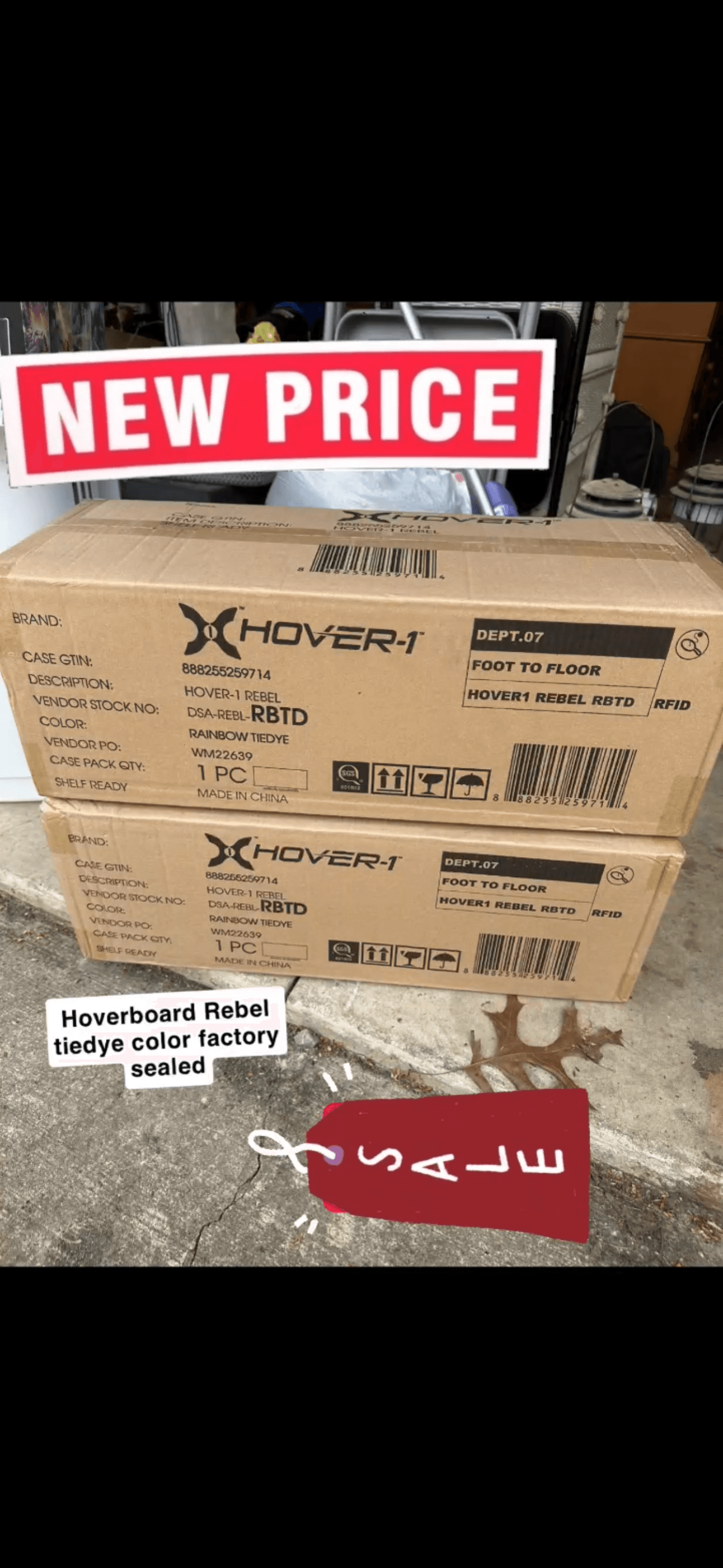 Hover-1 Rebel Hoverboard Rainbow Tiedye