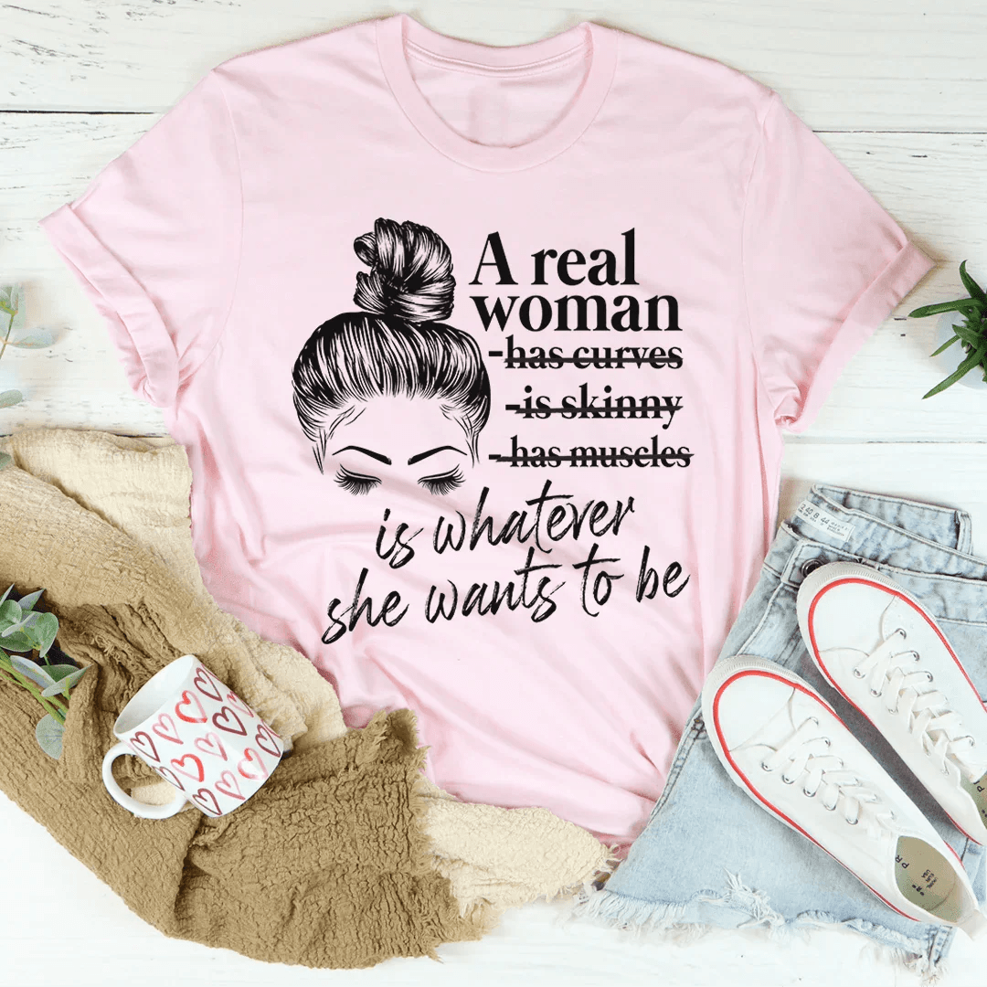 A Real Woman Tee - Mauve / XL