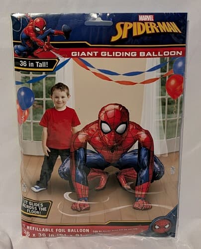 Marvel Spider-Man 36" Tall Giant Gliding Balloon Birthday Party Decoration - NEW
