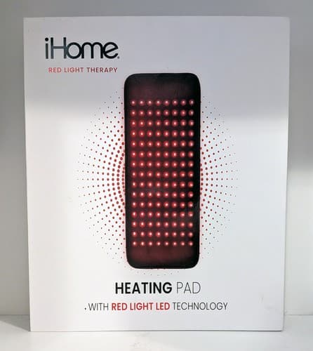 iHome Heating Pad with Red Light LED Technology Pain Relief Therapy - NEW
