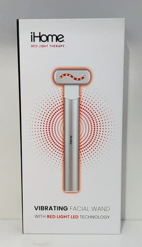 iHome Vibrating Facial Wand with Red Light LED Technology - NEW