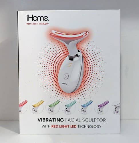 iHome Vibrating Facial Sculptor Device with Red Light LED Technology - NEW