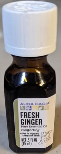 Aura Cacia Fresh Ginger Essential Oil - 15ml (0.5 fl. oz) - NEW