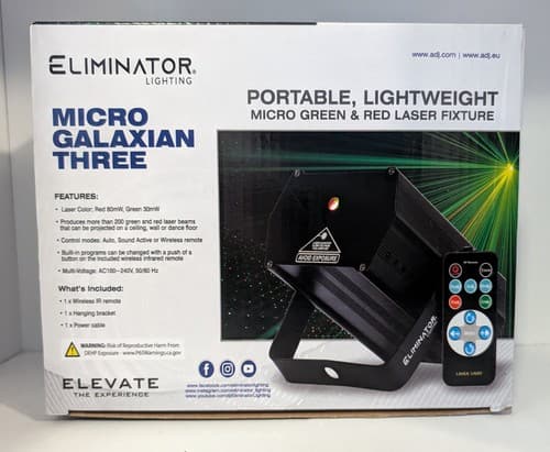 Eliminator Lighting Micro Green & Red Laser Galaxian - NEW