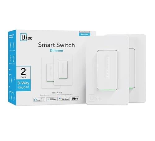 Utec Smart 3-Way Dimmer Switch - WiFi Mesh - 2 Pack - NEW