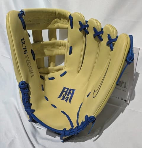 Nike Vapor Elite Acuna Outfield Baseball Glove - 12.75", RHT, Blue/Yellow - NEW