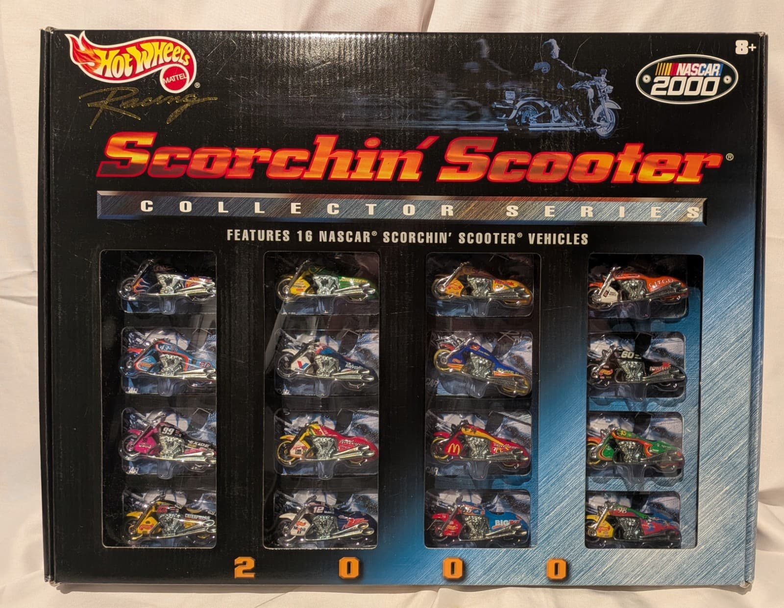 Hot Wheels / NASCAR 2000 Scorchin' Scooter Collector Series - 16 Vehicles - NEW