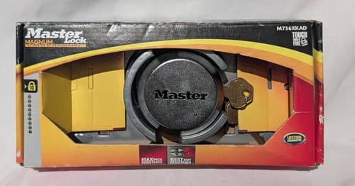 Master Lock Magnum M736XKAD Heavy Duty Lock & Hasp 9.06-in Steel Keyed Padlock
