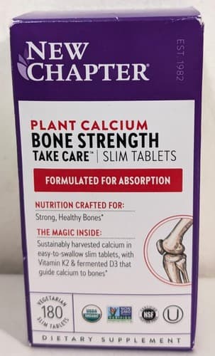 New Chapter Bone Strength Take Care - 180ct Slim Tablets - EXP 08/27 - NEW