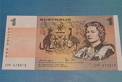 3 x Vintage $1 Australian Dollar CoA - Paper Banknote: Side Security Strip