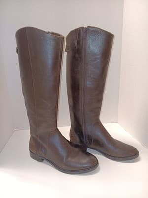 Arturo Chiang Women's Falicity Tall Riding Boot Size 8.5 M Brown Leather