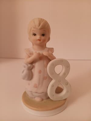 Vintage 1983 Lefton China "The Christopher Collection," Birthday Girl #8