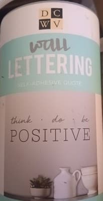 Wall Decal "Think Do Be Positive," Home Garden Stencel Decal Art