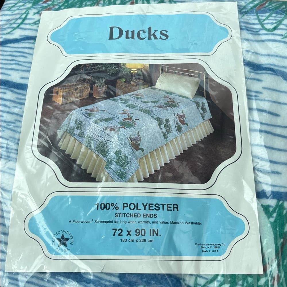 Chatham Mallard duck vintage blanket. In package
