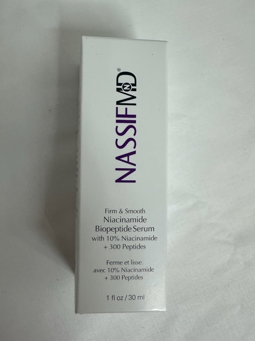 NIB NassifMD Niacinamide Biopetide Serum 10% Niacinamide 30ml Firm Smooth Luxury
