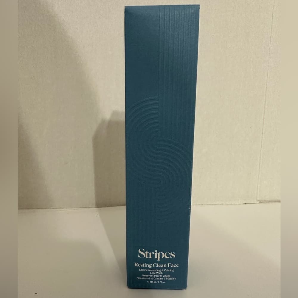 NIB Stripes Resting Clean Face Ectoine Nourishing & Calming Face Wash 3.7oz