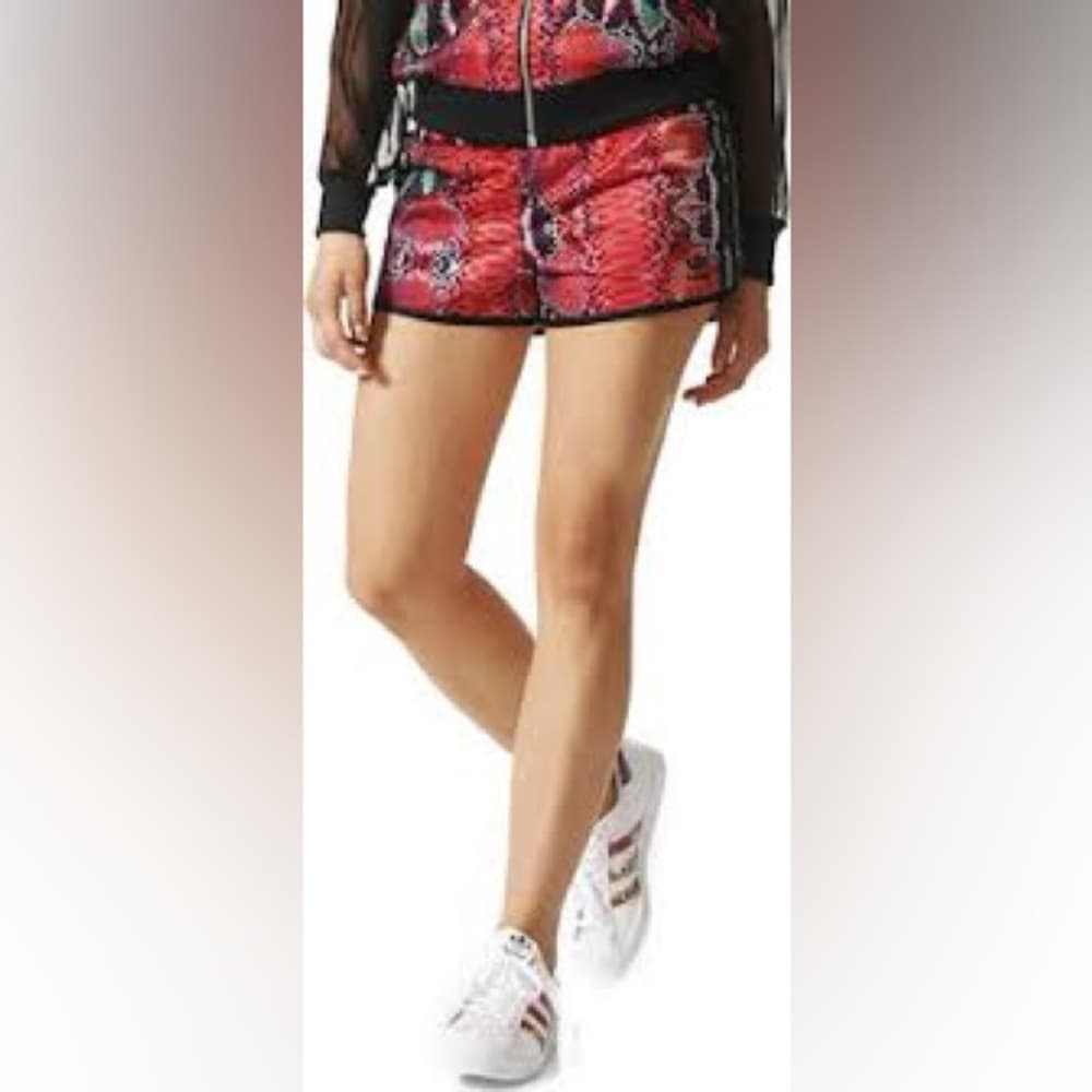 NWT Adidas 3 Stripes Snakeskin Print Rare LE Women's Running Shorts Medium