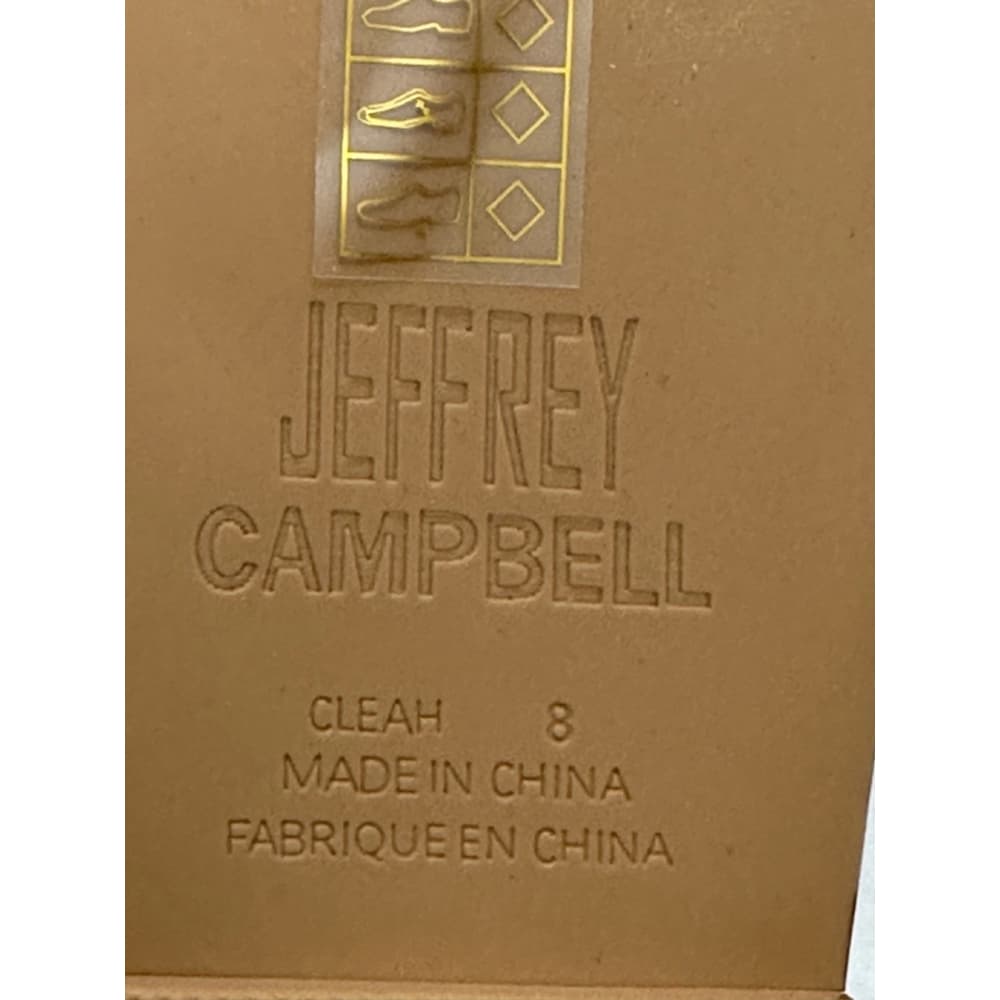 Jeffrey Campbell Cleah Strap Slides Snakeskin Footbed Sandals NIB Clear Size 8