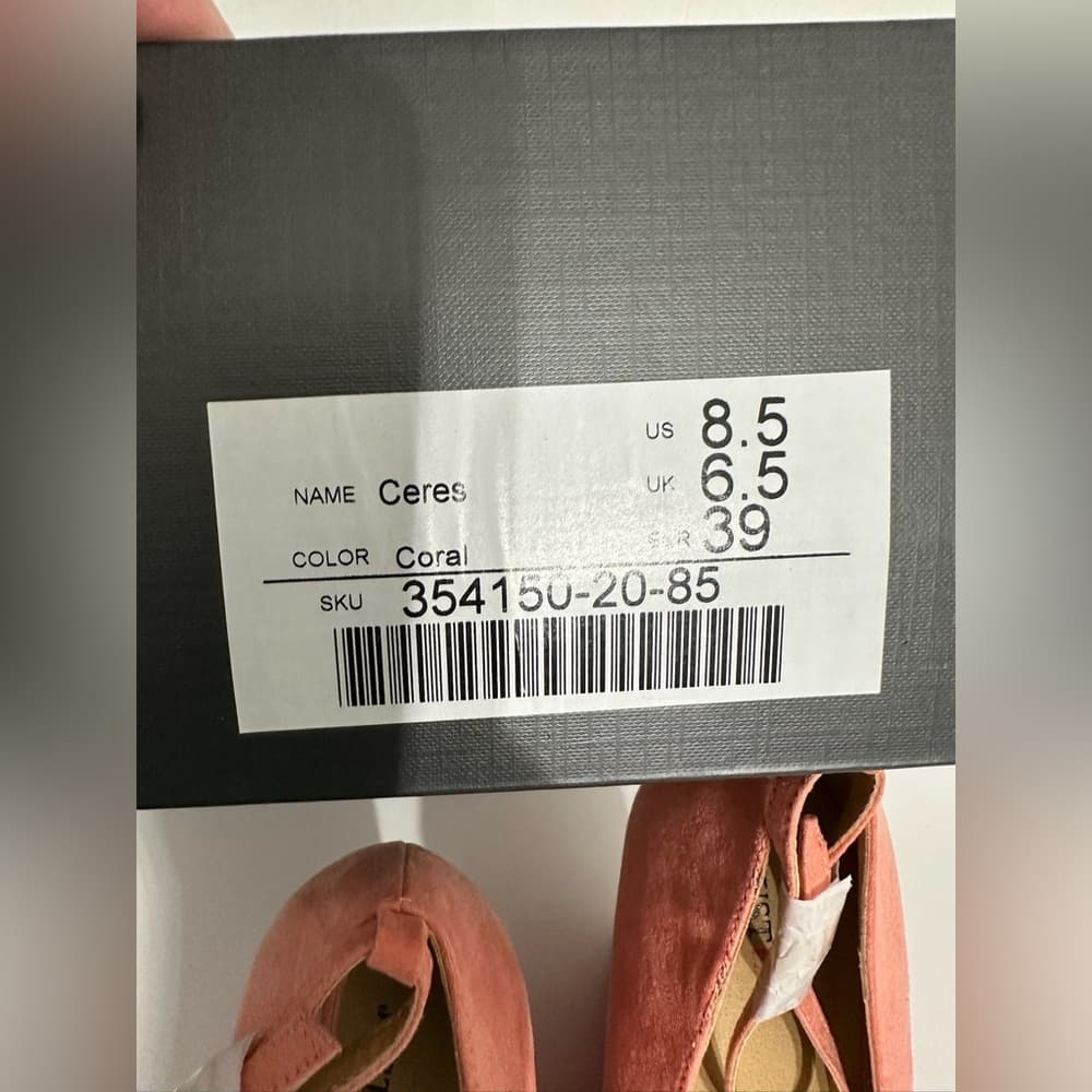 NIB JustFab Ceres Coral Suede Platform Wedge Heels Y2K Size 8.5