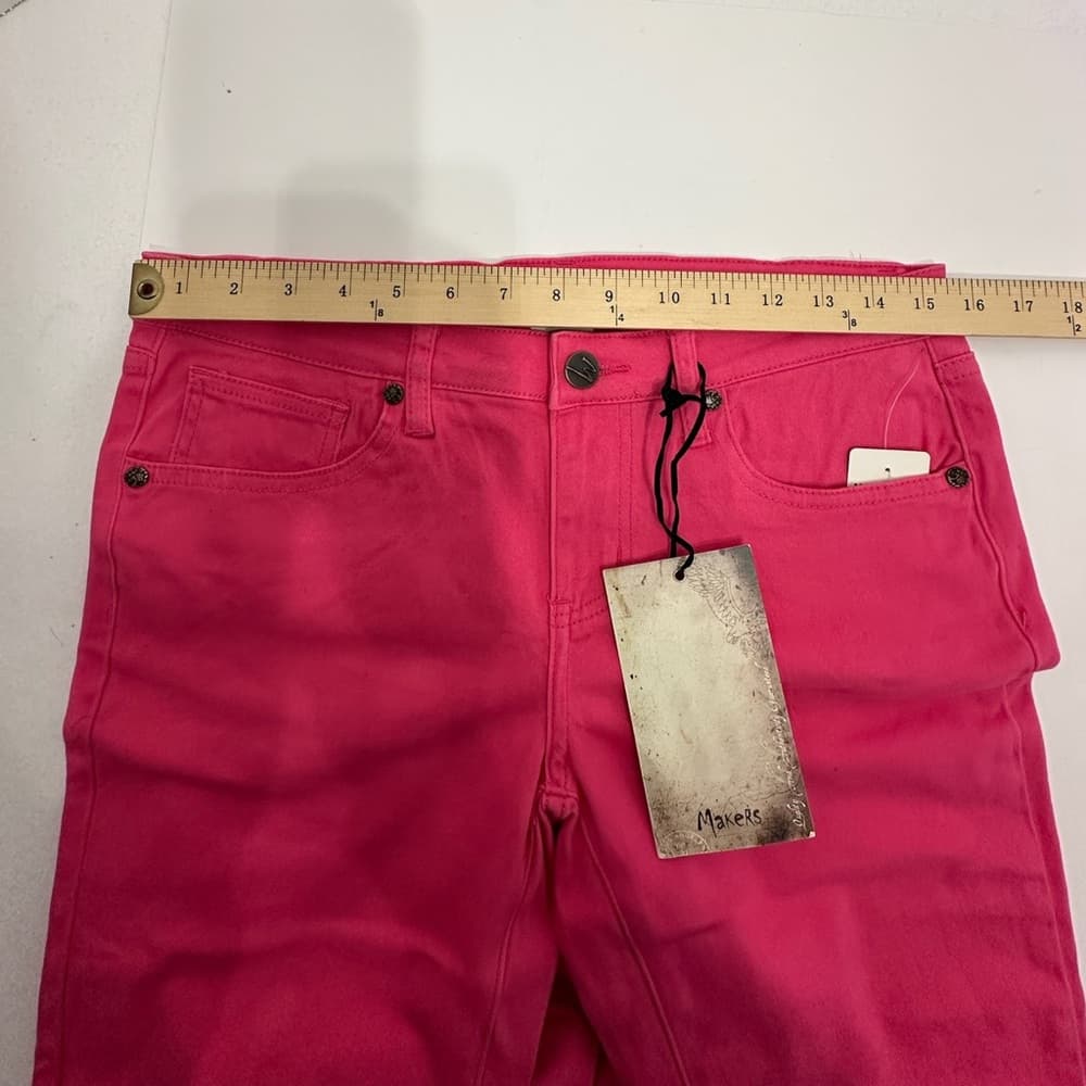Makers Hot Topic Hot Pink Skinny Jeans Y2K Deadstock Size 9 Juniors