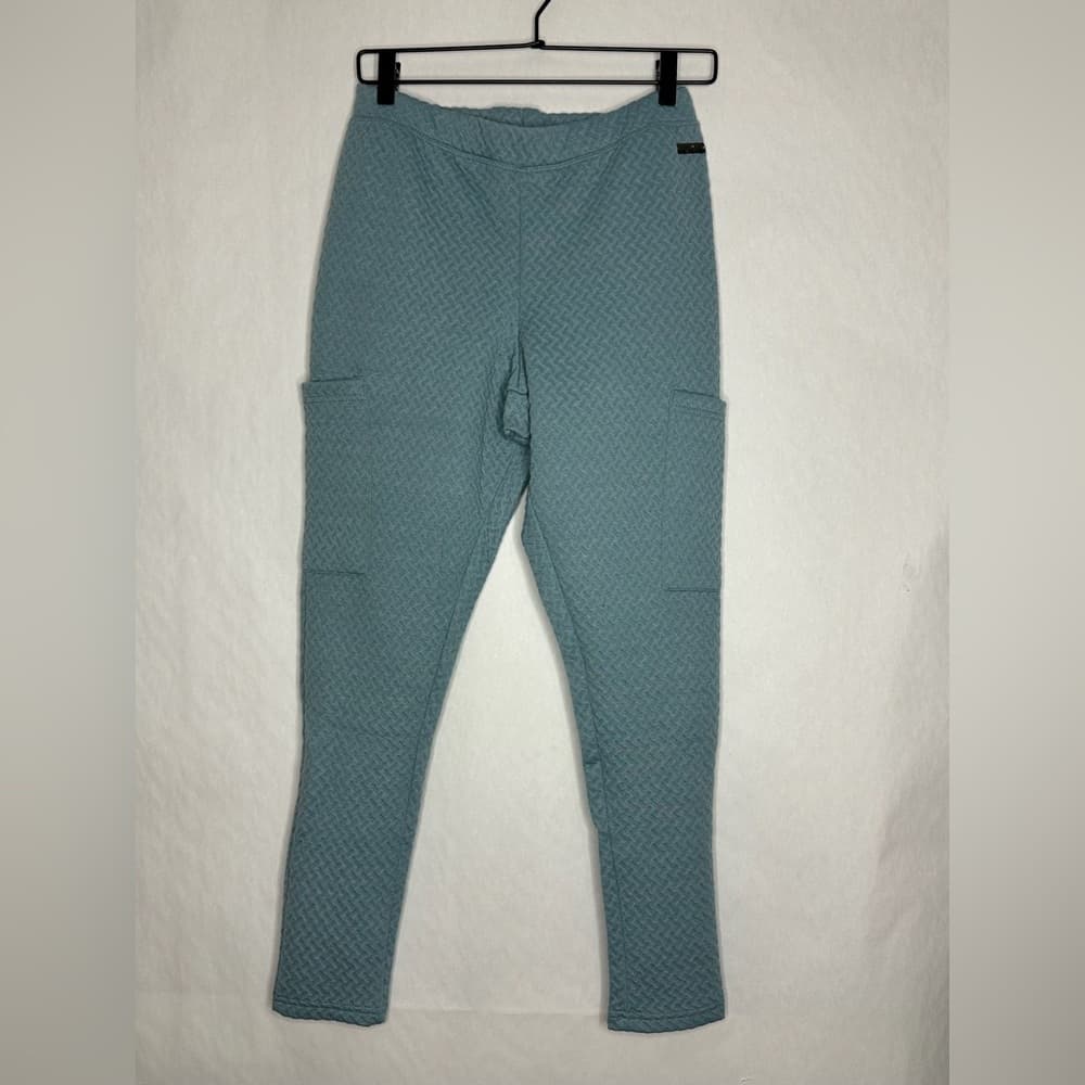 NWT Nine West Active Textured Leggings Cargo Pocket Women Medium Athleisure