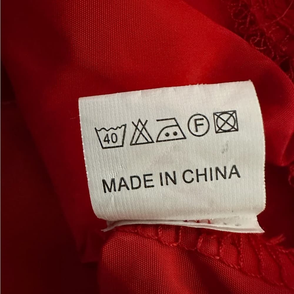 Red Mesh Zip Utility Cargo Pants Cyberpunk Streetwear Parachute Style Size Large