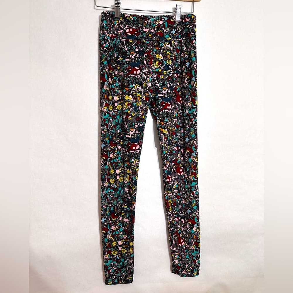 NWT Lularoe Toy Factory Print Leggings OS Robots Cat Truck Cartooncore Kidcore