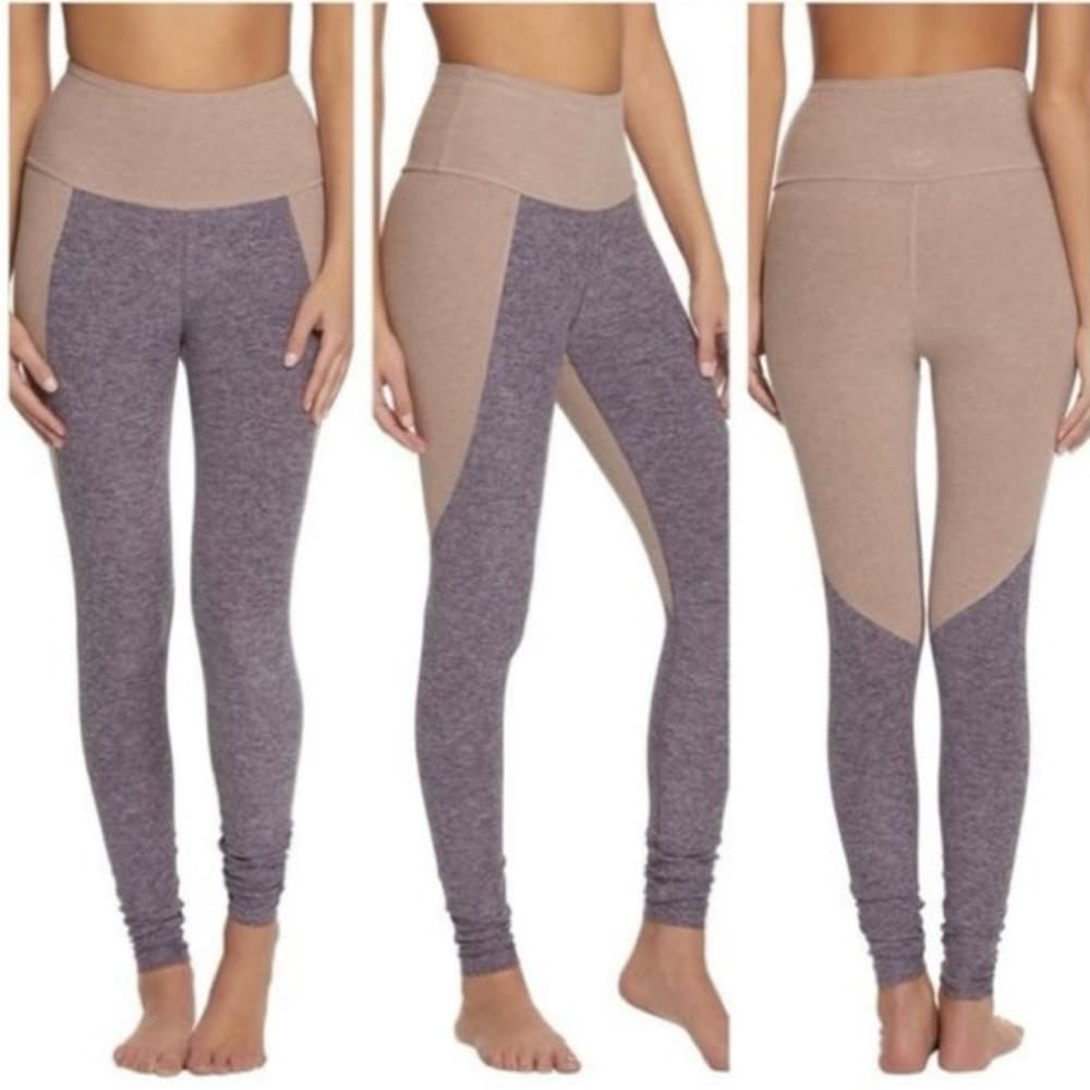 Beyond Yoga Colorblock Deep Amethyst Wild Wisteria Space High Waist Leggings XS