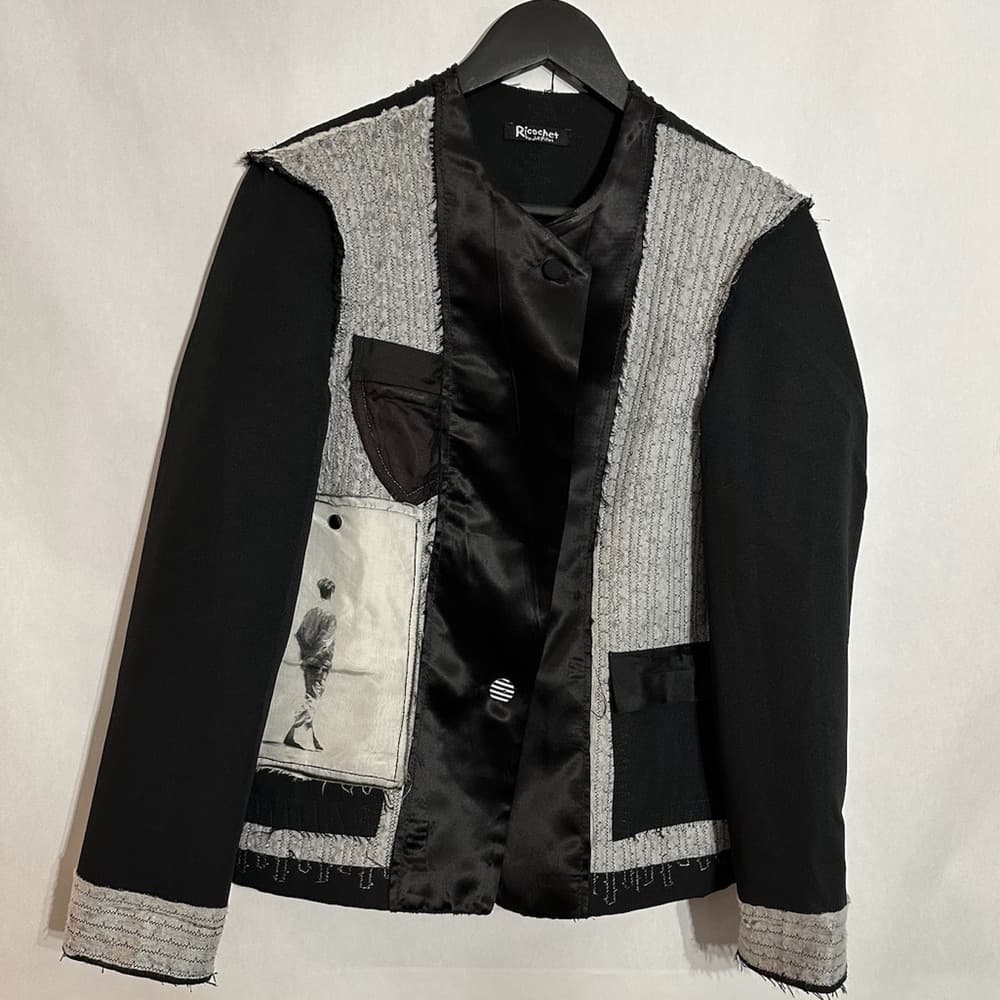 Ricochet By Jill Pillot Avant Garde Patchwork Jacket Blazer See Measurements