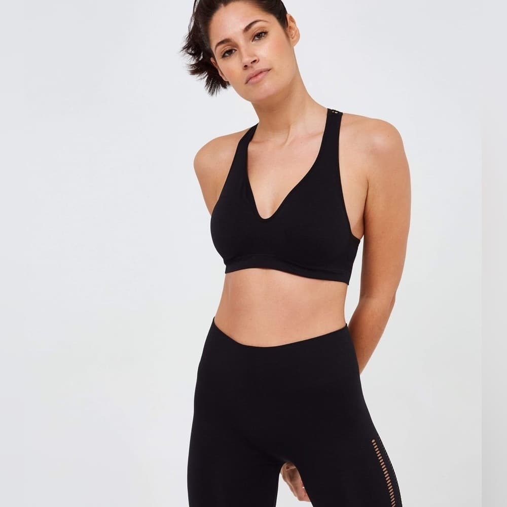 GYMVERSUS London Seamless Mesh Bra Sports bra - Black, Medium
