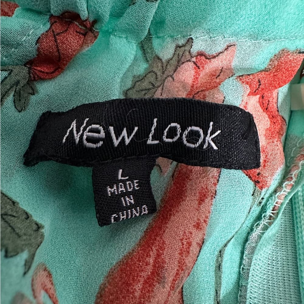 New Look Strapless Floral High-Low Dress Bustier Flowy Y2K Fairycore Size Large