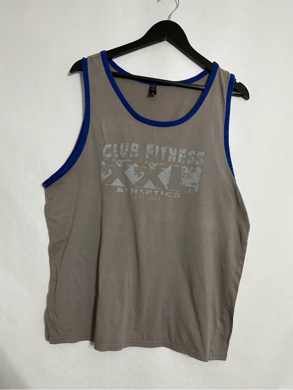 District Club Fitness Graphic Tank Y2K Ringer Size XL Gymcore Loungewear