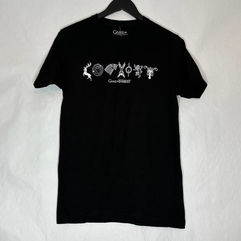NWT GAME OF THRONES Black House Sigils Tee Shirt HBO Fantasy Graphic Size Small