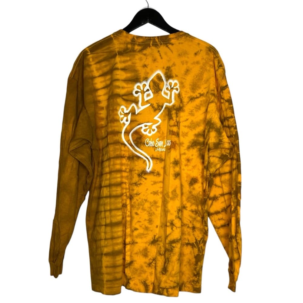 Cabo San Lucas Mexico Vintage Tie Dye Lizard Graphic Long Sleeve Tee Shirt 2XL