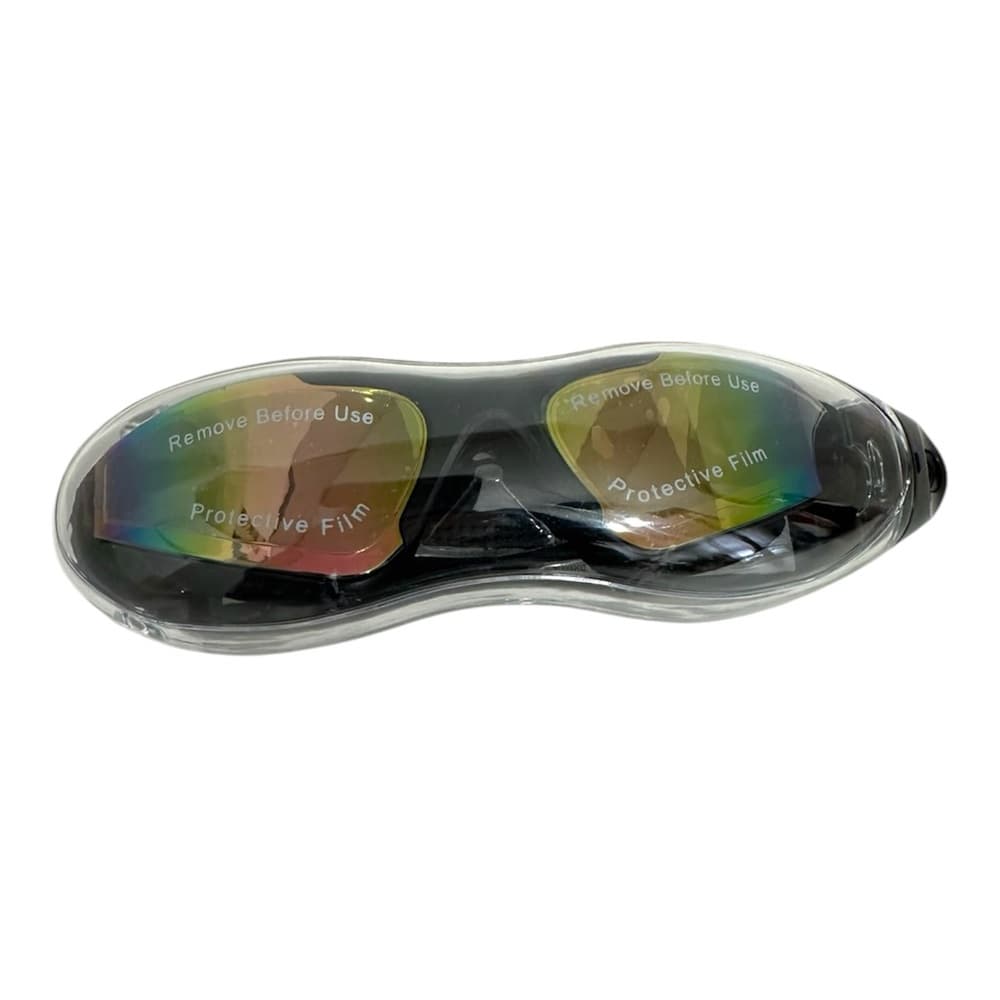 NEW Swim Goggles Rainbow Mirrored Anti-Fog Protective Adult Adjustable One Size