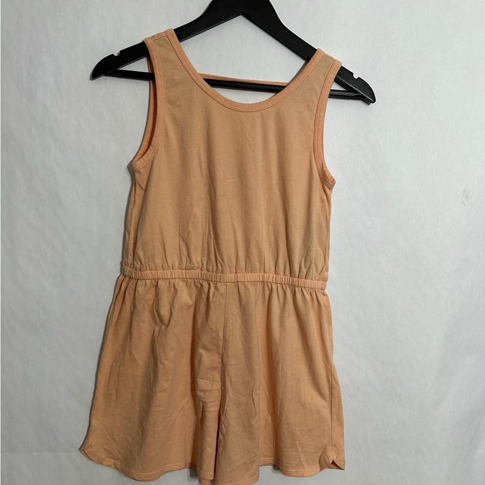 NWT Melrose and Market Cotton Sleeveless Romper Youth XL (14/16) Peach SEE NOTE