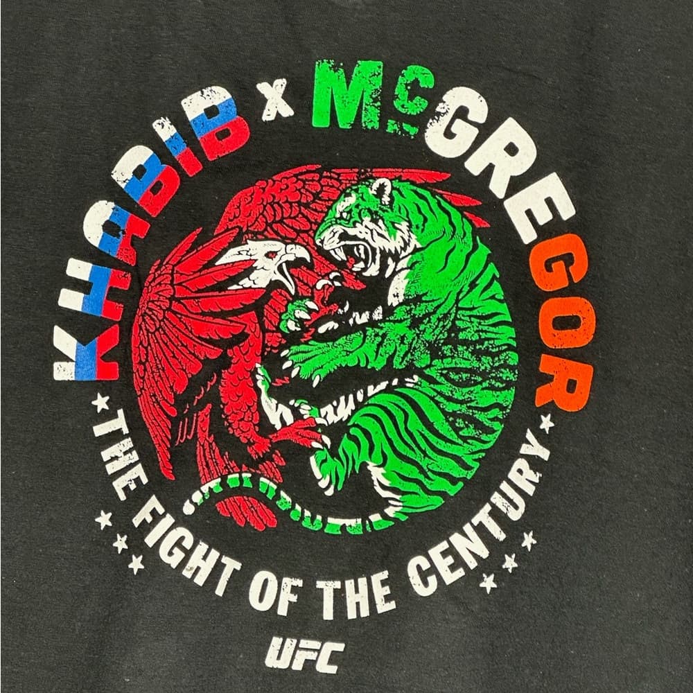 NWT UFC Fanatics Khabib McGregor Fight of the Century Tee UFC 229 Medium Black